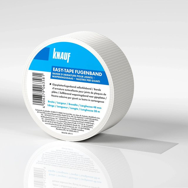 Knauf Easy-Tape Fugenband 48/20 selbstklebend weiß, 20 m - Bild 1
