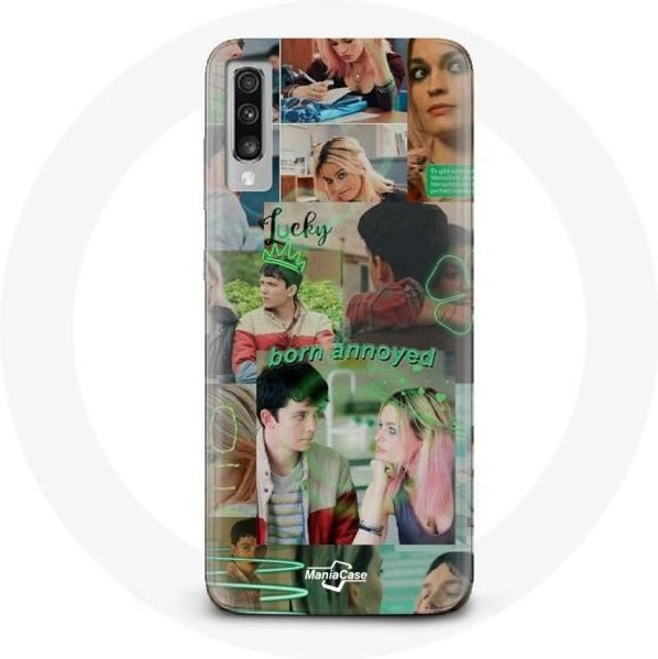 Samsung Galaxy A50 Schutzhülle mit Sex Education Maeve Wiley und Otis Milburn Motiv in Multicolour - Bild 1