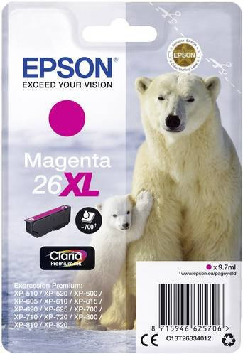 Epson Original Druckerpatrone T2633 26XL Magenta Pink - Bild 1