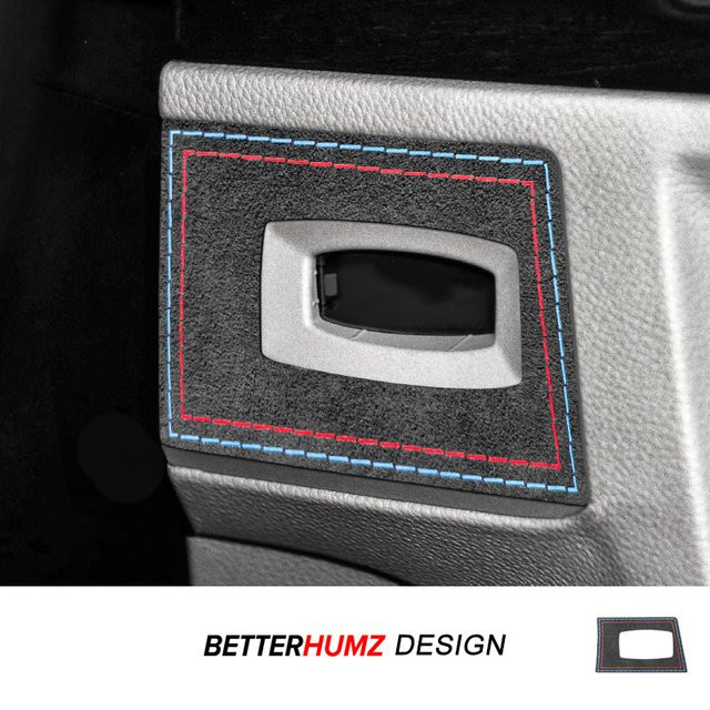 BetterHumz Zündschloss Schlüsselloch Verkleidung Aufkleber aus Alcantara und Carbon-Faser für BMW E90 E92 E93 3er-Serie in Schwarz - Bild 1