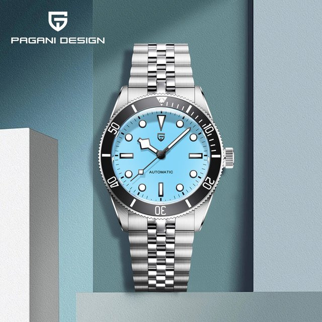 PAGANI DESIGN Armbanduhr Automatik, Edelstahl, Grün, Saphirglas, Herren - Bild 1