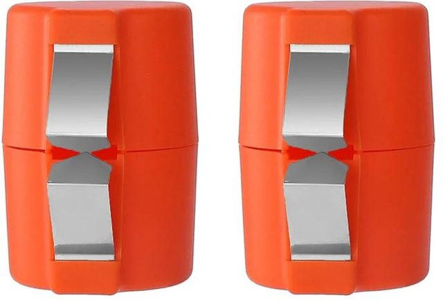 Oudun Eierschalentrenner und Eierknacker Set aus Kunststoff und Edelstahl, Orange, 2 Stück - Bild 1