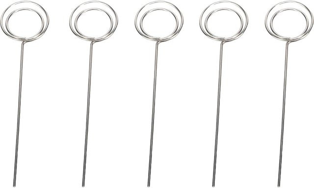30 Stück Platzkartenhalter-Spieße von TOMTOP JMS in Silber, rundes florales Design, Höhe: 11 cm - Bild 1