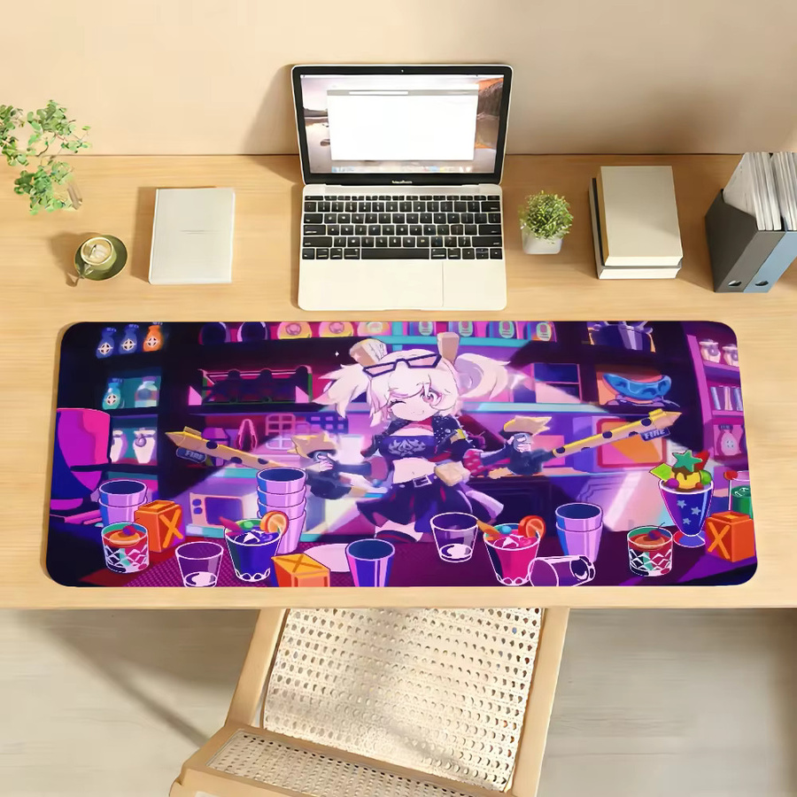 Game ZZZ Cute Burnice Mauspad rutschfeste Gamer-Computermatte in Multicolour als Schreibtischunterlage für Laptop und Büro - Bild 3