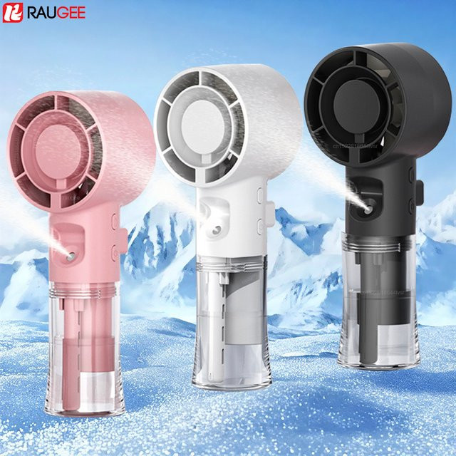 Tragbarer Luftbefeuchter-Ventilator von ragee in Pink mit Wassersprühfunktion und USB-Aufladung - Bild 1