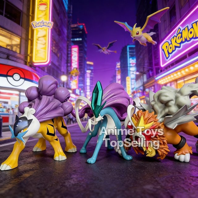 Bandai Pokémon Drei heilige Actionfiguren, PVC-Sammlungsmodelle, 3-teiliges Set - Bild 1