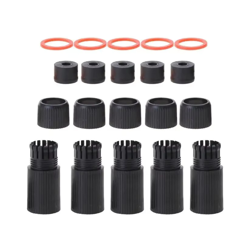 OOTDTY 5er Set RJ45 Wasserdichte Stecker Kappen in Weiß und Schwarz für Outdoor Netzwerk und PoE IP Kameras - Bild 5