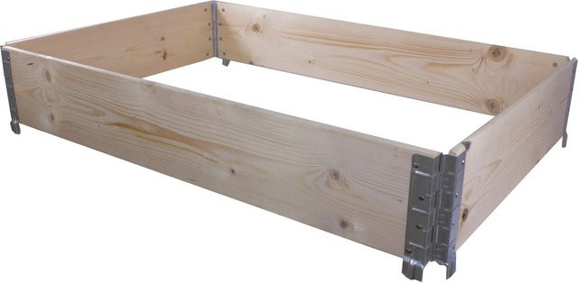 BigDean Hochbeet Paletten Rahmen Faltbar in Braun, B/T/H: 80 x 120 x 20 cm - Bild 1