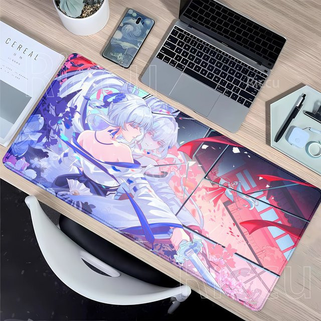 Riccu XXL Gaming Mauspad Hiyuki Anime-Mädchen Multicolor B: 90 cm, T: 40 cm - Bild 1