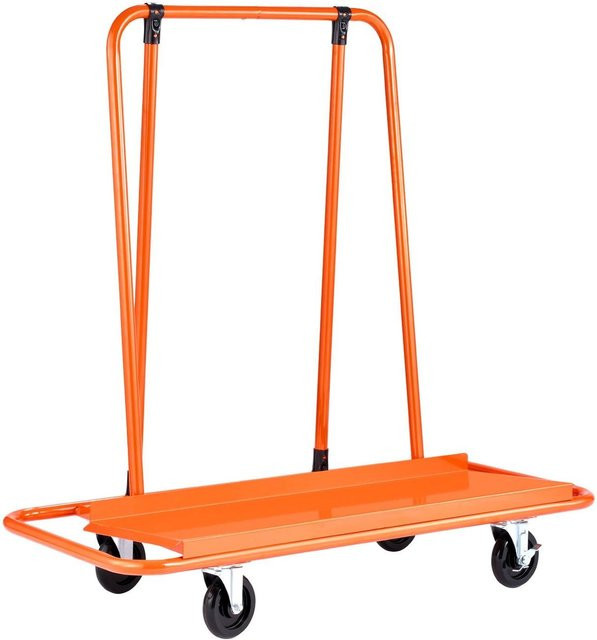 Buying Solutions MB Gipskartonplatten-Karren Dolly aus Stahl in Orange mit 4 Lenkrollen und Spanngurt, Tragfähigkeit 816 kg - Bild 1
