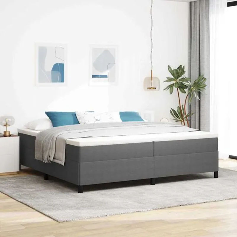 Polsterbett Vidaxl in Grau mit Cordstoff, Modern und Minimalistisch, B/T: 200 x 200 cm - Bild 1