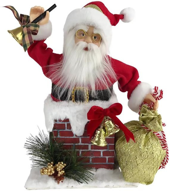 SHX Animierter Weihnachtsmann im Schornstein Tischdeko SHXCD2404 - Bild 1
