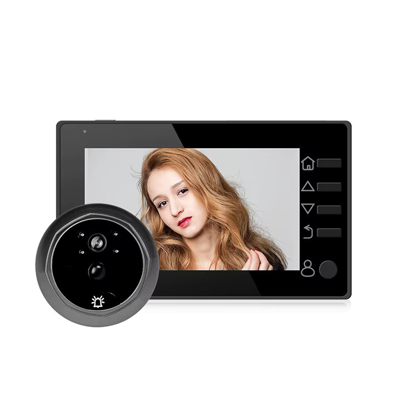 DANMINI Video-Türklingel mit 4,3-Zoll-HD-Display, 1 Megapixel Kamera, PIR-Bewegungserkennung und Nachtsicht in Schwarz - Bild 6