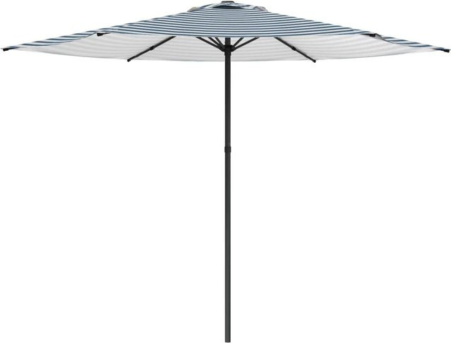 vidaXL Gartensonnenschirm aus Polyester und Stahl in Blau-Weiß, B/B: 300 x 300 cm - Bild 1