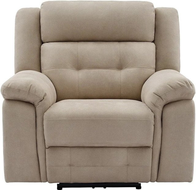 Vente-unique Relaxsessel Ortiano aus Mikrofaser in Beige, Höhe: 103 cm - Bild 1