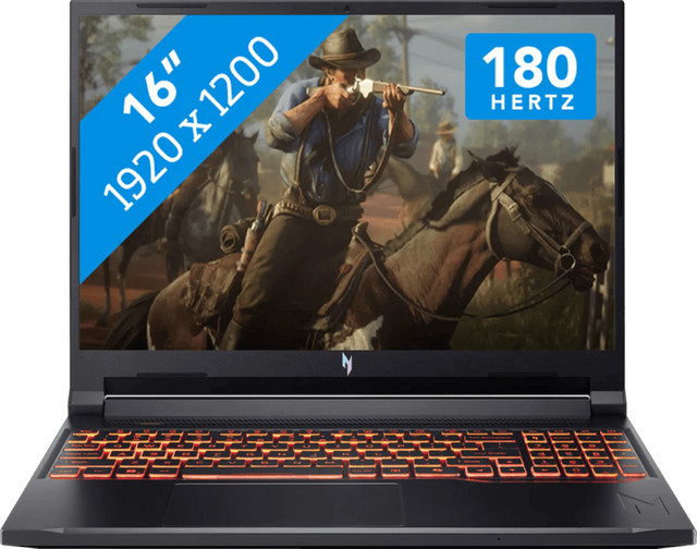 Acer Nitro V 16 AI ANV16-42-R0TR Gaming Laptop in Schwarz mit 16 Zoll Display, AMD Ryzen 7, 16GB RAM und 1TB SSD sowie RTX 5060 - Bild 1