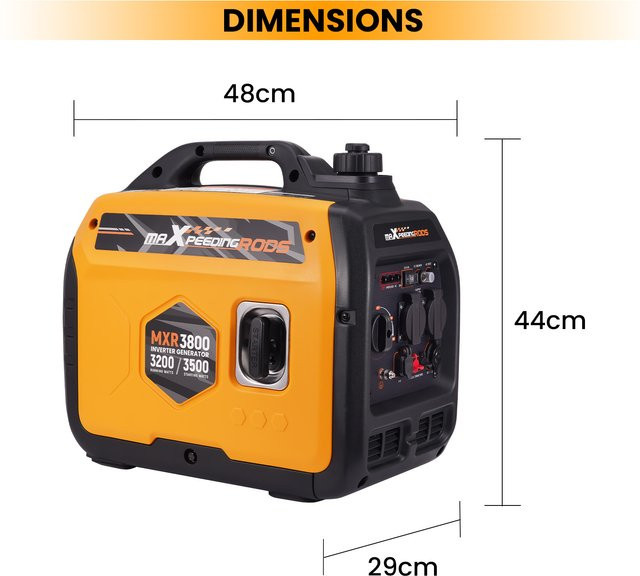 Maxpeedingrods Tragbarer Stromgenerator 3000W in Orange für Camping und Wohnmobile - Bild 1