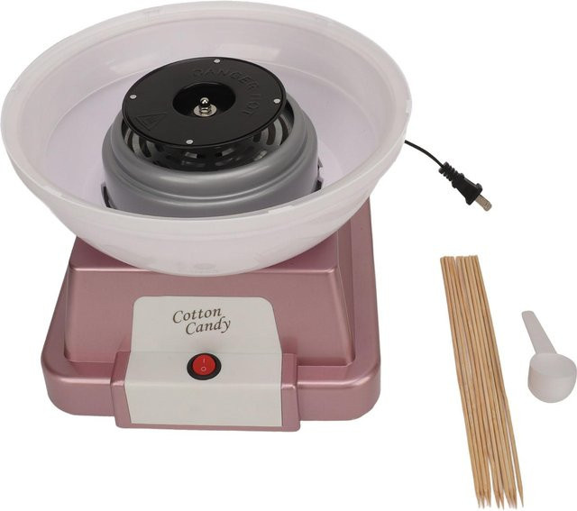 Zuckerwattemaschine für den Haushalt von aimo in Pink inklusive Stäbchen und Löffel - Bild 1