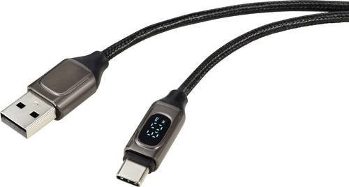 Renkforce USB 2.0 Kabel mit USB-A und USB-C Stecker in Silber metallic, Länge: 1,00 m, RF-6249616 - Bild 1