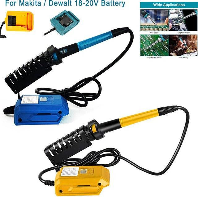 60 W Akku-Lötkolben für DeWalt und Makita 18 V Li-Ionen-Akku, schnell erhitzendes elektrisches Schweiß-Elektrowerkzeug mit 300–510 ℃ - Bild 1