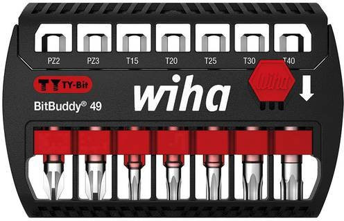 Wiha BitBuddy Bit-Set 7-teilig in Rot, TORX Plus und Kreuzschlitz Pozidriv, geeignet für Impact- und Schlagschrauber - Bild 1