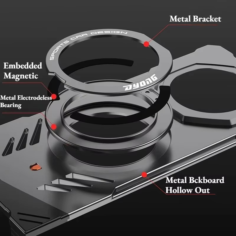 Magnetische Rüstung Schutzhülle für Huawei Mate X6 X5 X3 mit 360 Grad Drehbarkeit und Aluminium Legierung in Grau - Bild 6