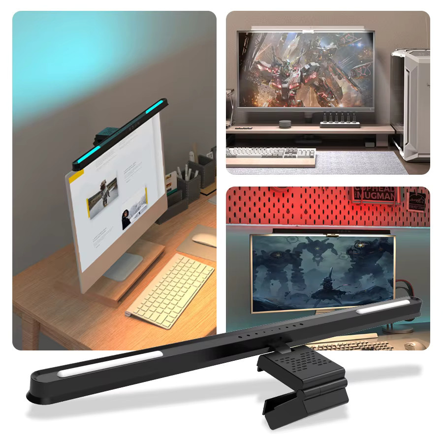 MeeToo LED Monitor Lichtleiste in Schwarz mit dimmbarer Touch-Steuerung für Home Office und zum Arbeiten - Bild 5