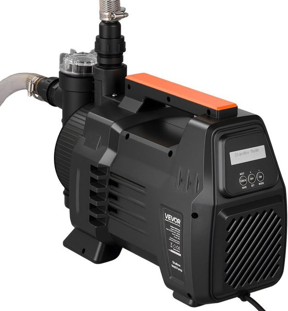 Buying Solutions MB Elektronische Flachbrunnen-Jetpumpe aus PP mit 1300W, 4800 L/H Fördermenge und 8 m Saughöhe - Bild 1