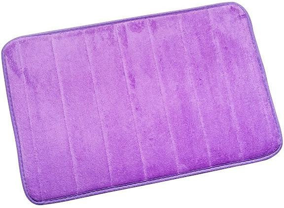 Rutschfeste Toilettenbodenmatte aus Korallenvlies und Memory-Foam in Lila - Bild 1