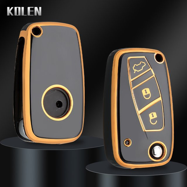 KOLEN TPU Auto Flip Key Schutzhülle für Fiat Panda, Idea, Stilo, Ducato, Punto, Bravo, Grande Minibus und Doblo - Bild 1