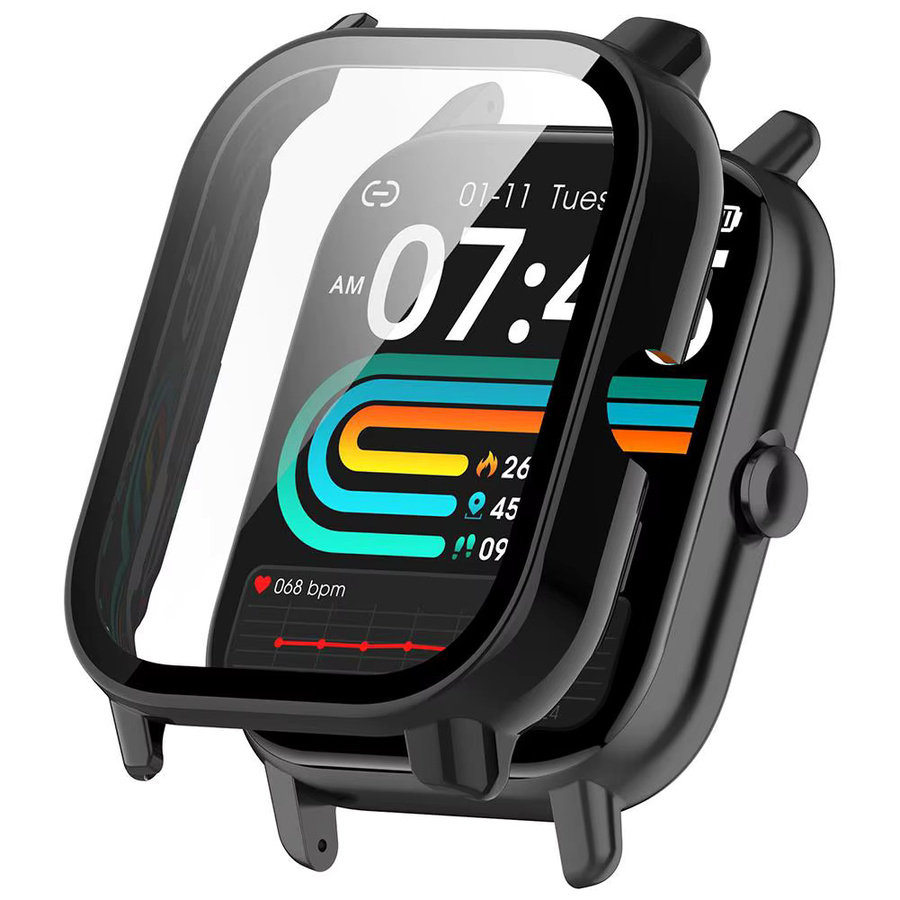 Nerunsa Smartwatch-Schutzhülle, Schwarz, transparent - Bild 2