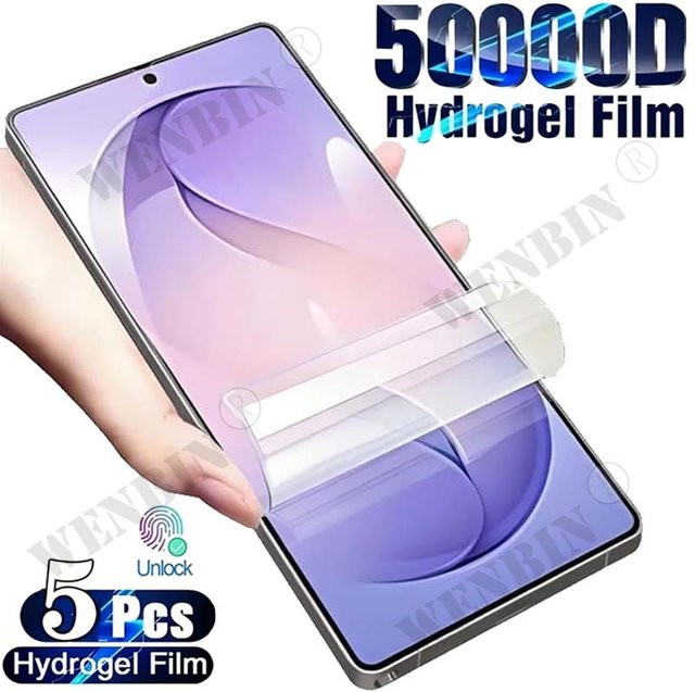 5 Stück Hydrogel-Displayschutzfolien für Samsung Galaxy S26 S25 S24 Ultra Edge Plus FE und A57 A37 A27 A17, transparent - Bild 1