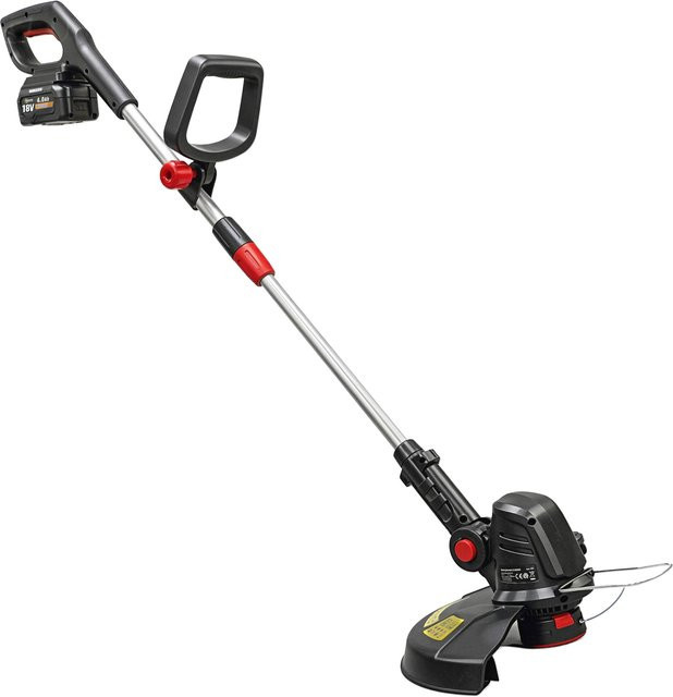 Outsunny 2-in-1 Akku-Trimmer und Kantenschneider mit bürstenlosem Motor, 18V, inklusive 2 x 4,0Ah Akkus und Ladegerät, Schnittbreite: 25 cm, Farbe: Schwarz/Silber - Bild 1