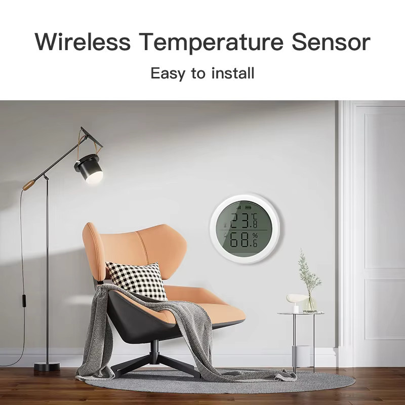 vivilife Temperatur- und Feuchtigkeitssensor mit LCD Display in Weiß für Tuya ZigBee Smart Life, Google Alexa und Sprachsteuerung - Bild 4