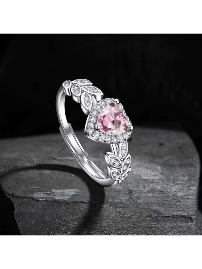 SAY Ring 925 Silber, rosa Herz-Zirkonia, Damen - Bild 3