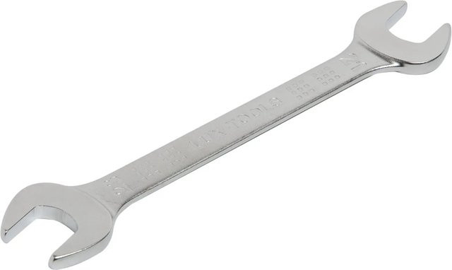LUX-TOOLS Ring-Gabelschlüssel aus Chrom-Vanadium in Silber, Maulweite: 21 mm und 23 mm - Bild 1