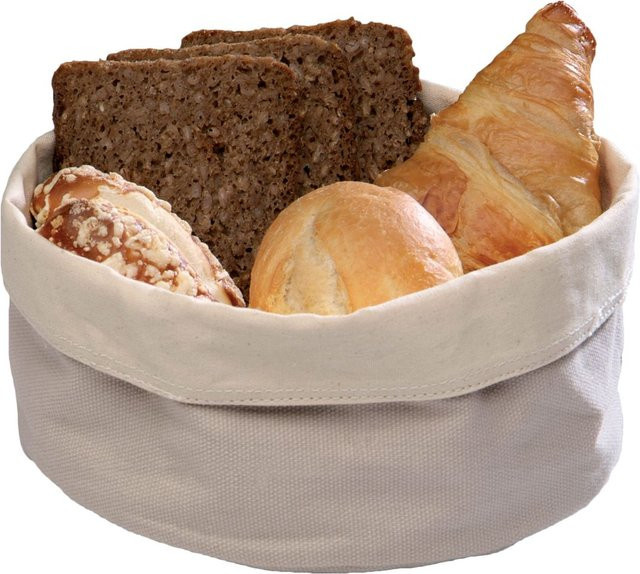 APS Brottasche aus Baumwolle in Beige, rund, Ø 17 cm x H 8 cm - Bild 1