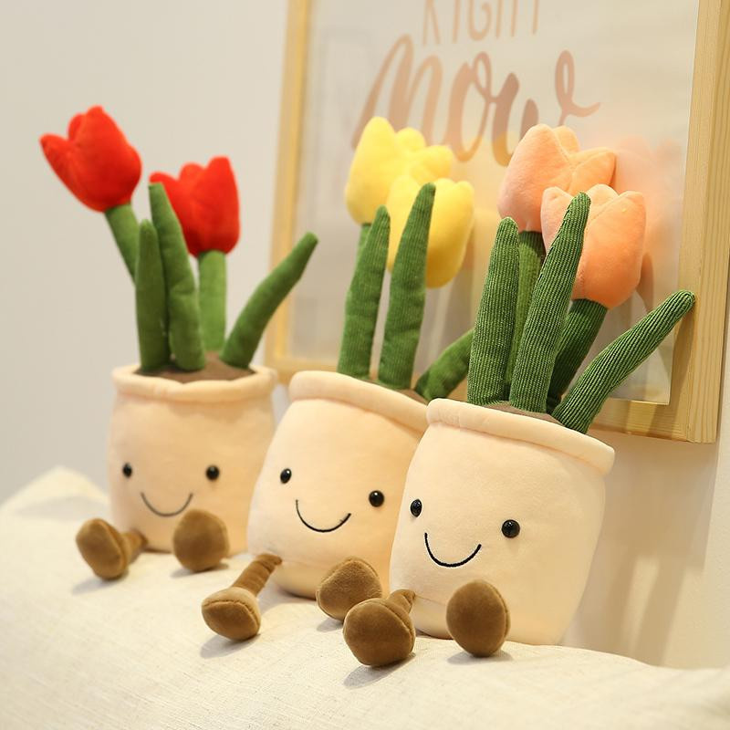 GDzaccly Kaktus Sonnenblume Plüschtier Grüne Pflanzen Puppen 30cm - Bild 1