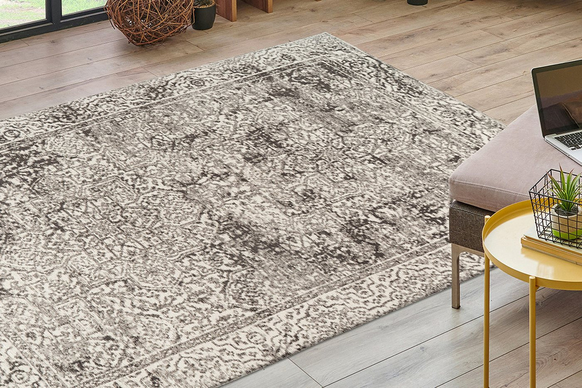 Kayoom Flachflorteppich Davis 225 Grau B/H/L: 80 x 1,2 x 150 cm - Bild 1