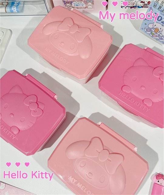 Sanrio Hello Kitty My Melody Kosmetikbox Organizer aus Kunststoff in Pink - Bild 1