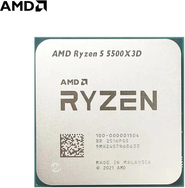 AMD Ryzen 5 5500X3D Desktop Prozessor mit 6 Kernen und 12 Threads, 4,0 GHz, 96MB 3D V-Cache, Sockel AM4, Farbe: Silber - Bild 1