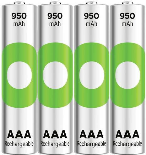 GP ReCyko Micro AAA NiMH Akku 950 mAh 1.2V 4er Pack Weiß - Bild 1