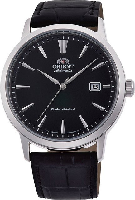Orient Herrenuhr Automatik, Edelstahl, 42 mm, Leder, Schwarz, 5 ATM - Bild 1