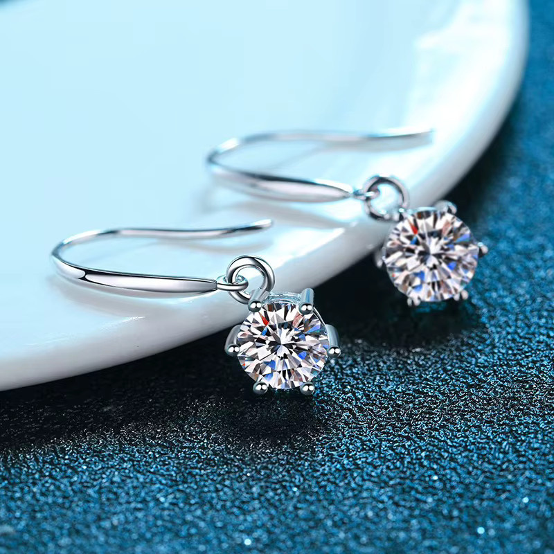 Joyce jelly Ohrringe, 925 Silber, Moissanite, Damen - Bild 2