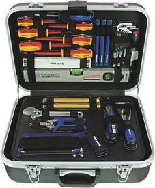 Projahn Elektro-Werkzeugkoffer 128-teilig mit 1/4 Zoll und 1/2 Zoll Antrieb, 48-Zahn-Knarren und abschließbarem ABS-Koffer in Multicolor - Bild 1