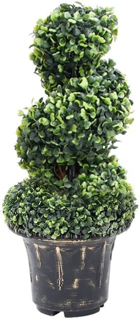 Vidaxl Spirale aus künstlichem Buchsbaum mit Topf, Grün, Höhe: 59 cm - Bild 1
