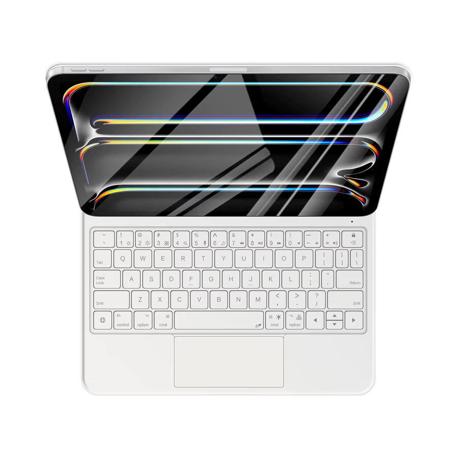 AJIUYU Smart Magic Keyboard Case für iPad Pro M5 11 und 13 Zoll 2025 sowie iPad Pro M4 11 und 13 Zoll 2024 mit Multi-Touch und Pogo Pin Reverse Charging in Schwarz - Bild 2