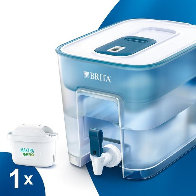 Brita Flow Wasserfilter XXL mit Zapfhahn 8,2 l in Weiß und Petrol inklusive 1x MAXTRA PRO All-in-1 Kartusche - Bild 2
