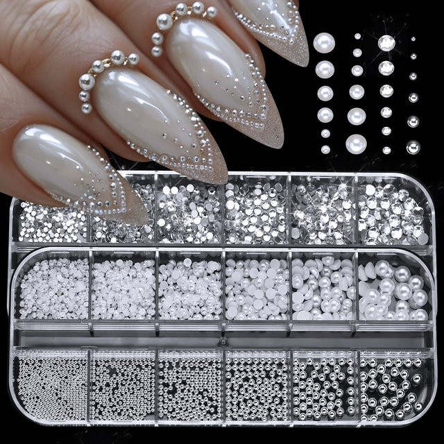 Misscheering Nagelcharms, Weiß Silber, Glänzend, Unisex - Bild 1