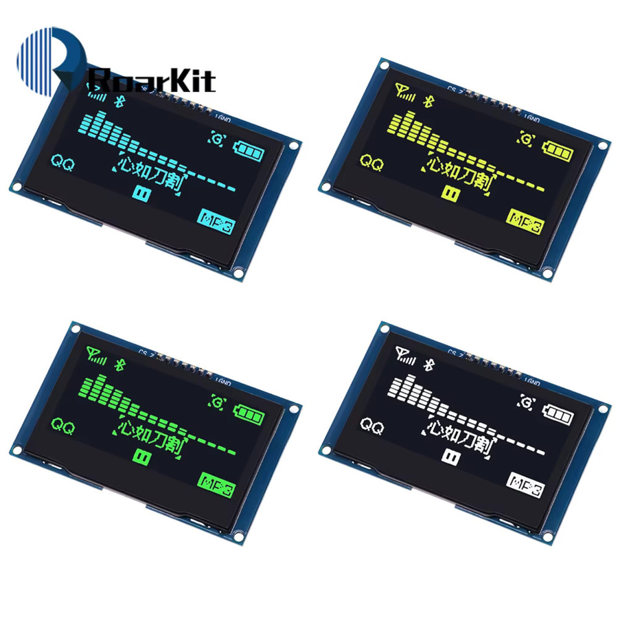Sincere&Promise OLED LCD-Anzeige Modul SSD1309 mit 2,42 Zoll, 128x64 Auflösung, 4-polige serielle IIC I2C-Schnittstelle in Blau und Weiß für Arduino Uno R3 C51 - Bild 3